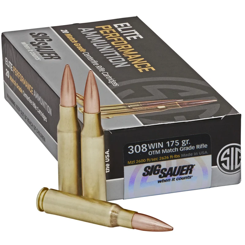 Sig-Sauer .308 Winchester 175gr OTM Brass – 20rd