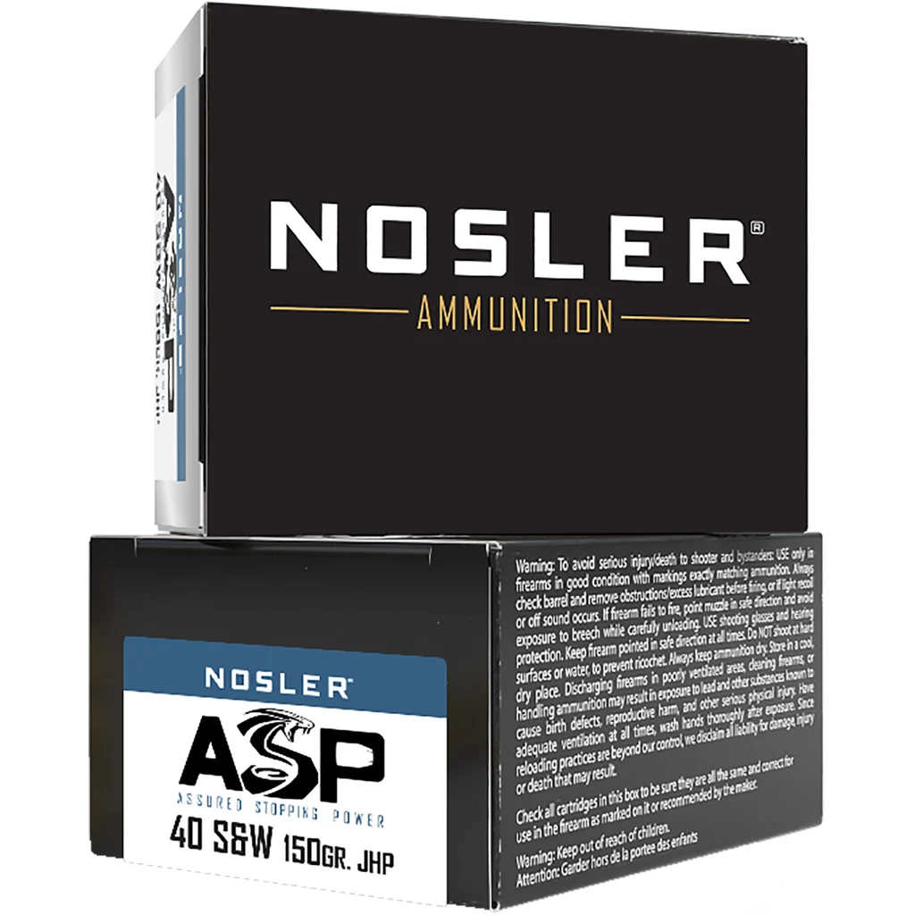 Nosler .40 S&W 150gr JHP Brass – 20rd