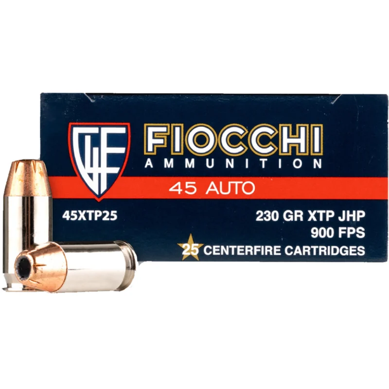 Fiocchi .45 ACP 230gr Brass – 25rd