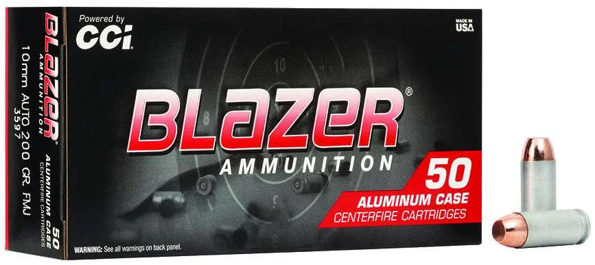Cci 10mm Auto 200gr FMJ Aluminum – 50rd