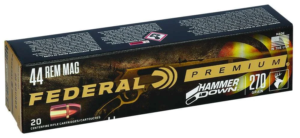 Federal .44 Magnum 270gr JSP Nickel-Plated Brass – 20rd