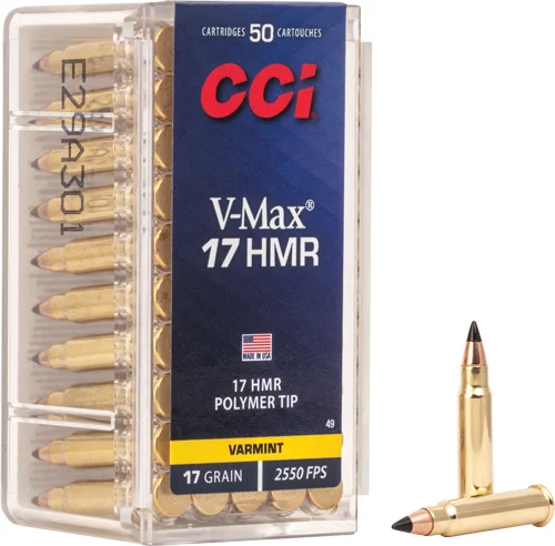 Cci .17 HMR 17gr V-MAX Brass – 50rd