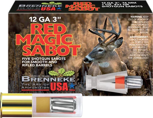 BRENNEKE USA RED MAGIC 12GA 3" - 1OZ SABOT 5RD 50BX/CS - Image 2