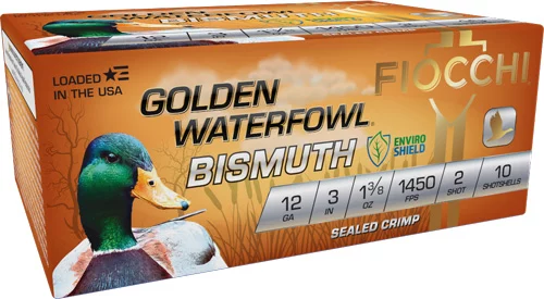 FIOCCHI GOLDEN BISMUTH 12GA 3" - 1-3/8OZ #2 1450FPS 10RD 10BX/C