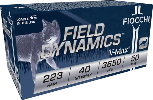 Fiocchi .223 Remington 40gr V-MAX Brass – 50rd