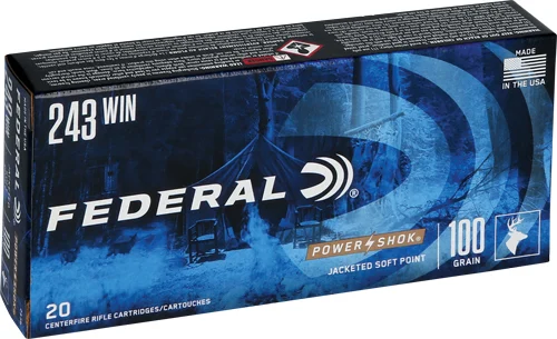Federal .243 Winchester 100gr SP Brass – 20rd