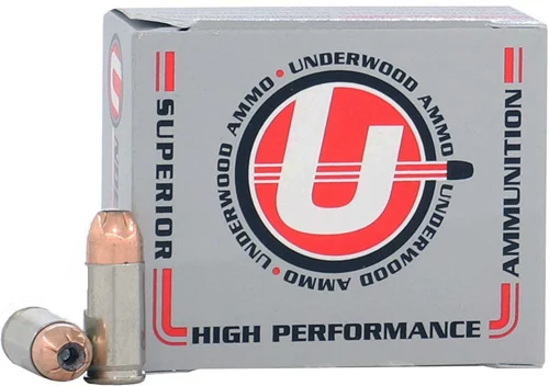 Underwood .45 ACP 185gr JHP Nickel-Plated Brass – 20rd