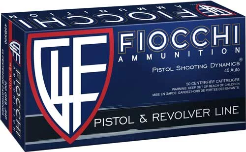 Fiocchi .45 ACP 200gr JHP Brass – 50rd
