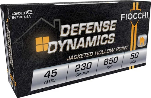 Fiocchi .45 ACP 230gr JHP Brass – 50rd