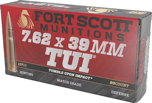 Fort-Scott 7.62x39 117gr COPPER SOLID Brass – 20rd
