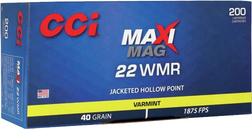 Cci .22 WMR 40gr JHP Brass – 200rd