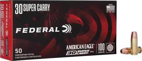 Federal .30 Super Carry 100gr FMJ Brass – 50rd