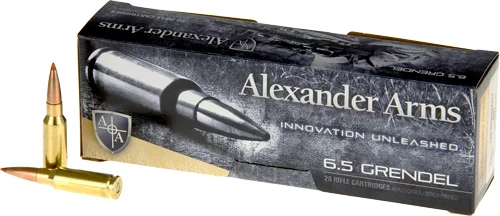 Alexander Arms 6.5 Grendel 129gr SST Brass – 20rd