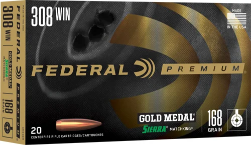 Federal .308 Winchester 168gr MATCHKING Brass – 20rd