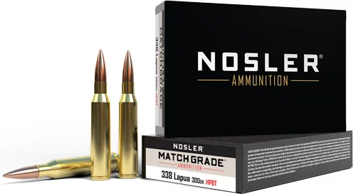 Nosler .338 Lapua 300gr CUSTOM COMPETITION HOLLOW POINT BOAT TAIL Brass – 20rd