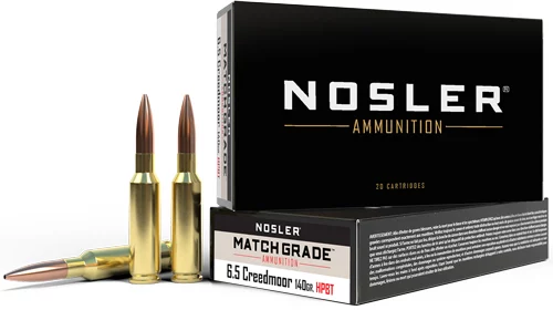 Nosler 6.5 Creedmoor 140gr JACKETED HOLLOW POINT Brass – 20rd