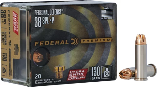 Federal .38 Special 130gr HYDRA-SHOK Nickel-Plated Brass – 20rd