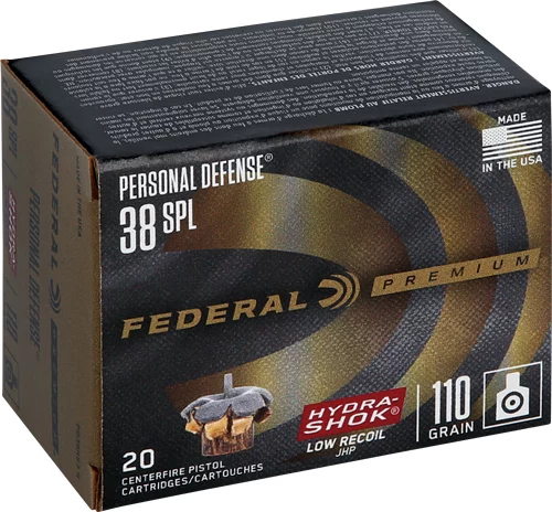 Federal .38 Special 110gr HYDRA-SHOK Nickel-Plated Brass – 20rd
