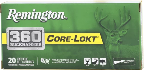 Remington .360 Buckhammer 200gr CORE-LOKT Brass – 20rd