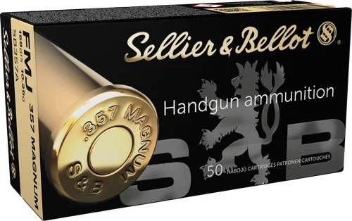 Sellier-Bellot .357 Magnum 158gr FMJ Brass – 50rd