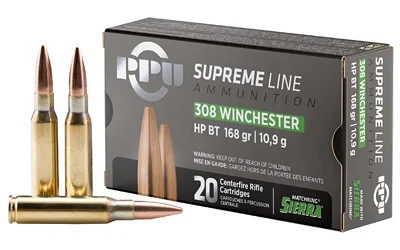 Prvi-Partizan .308 Winchester 168gr MATCHKING Brass – 20rd