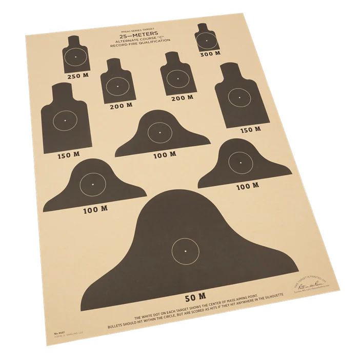 25 Meter ALT-C Qualification Targets (17'' x 22'')