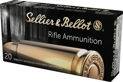 Sellier-Bellot .22-250 Remington 55gr JSP Brass – 20rd