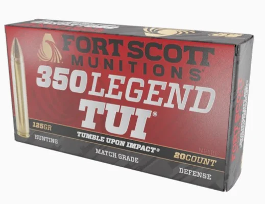 Fort-Scott .350 Legend 125gr SOLID COPPER SPUN Brass – 20rd