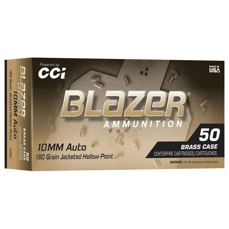 blazer 10mm Auto 180gr JHP Brass