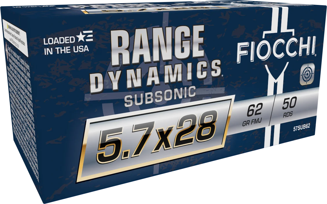 Fiocchi 5.7x28mm 62gr SUBSONIC Brass – 50rd