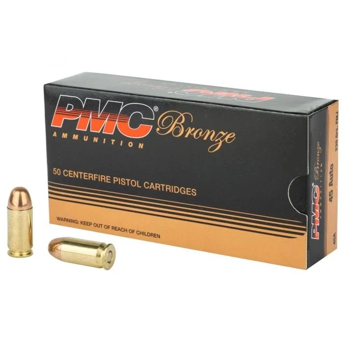 PMC .45 ACP 230gr FMJ Brass – 50rd